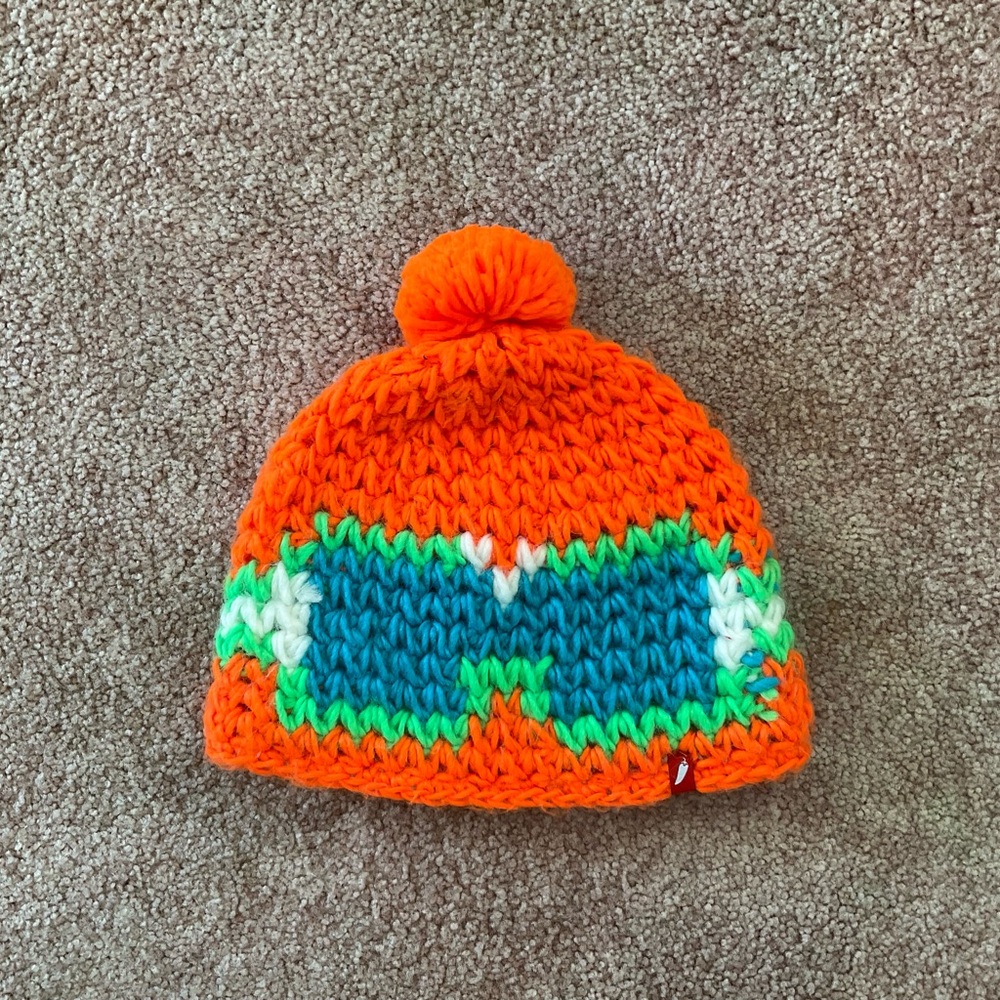 Like new Neon orange women’s fleeced beanie